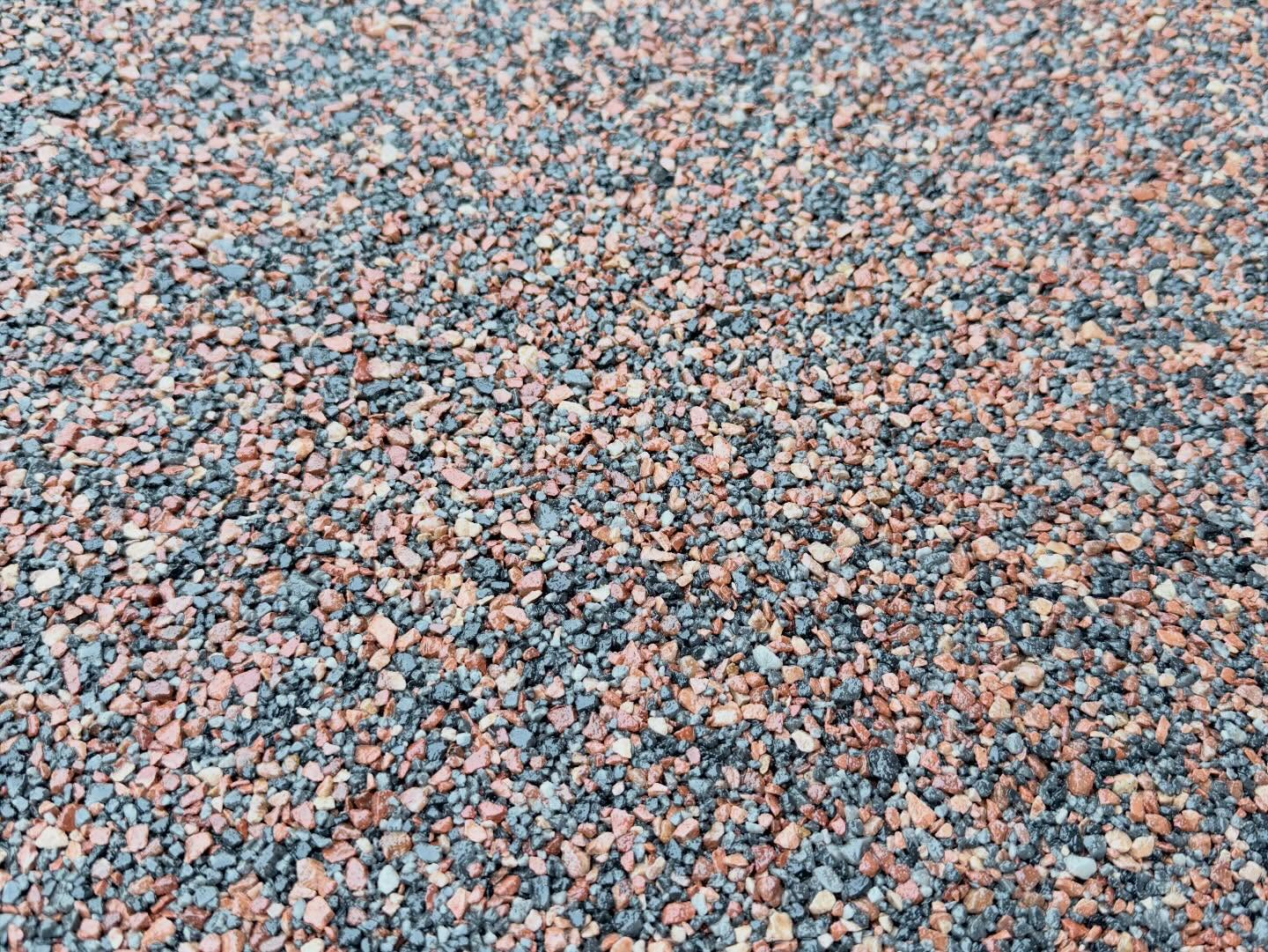 Close-up detail of a resin-bound driveway surface